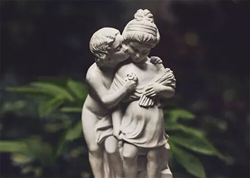 Landscape sculpture of garden figures