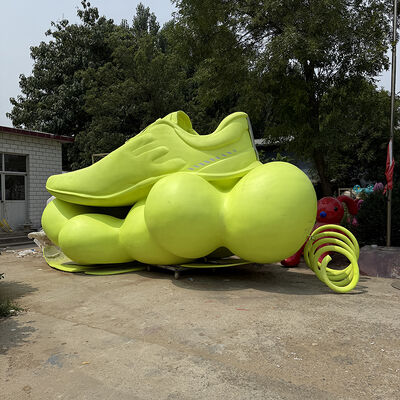 buy FRP Statue Giant Fluorescent Yellow Sneaker Fiberglass Shoe Sculpture Commercial Mall Art Display online manufacture