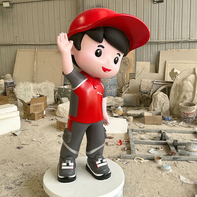 buy Custom FRP JD Courier Mascot Statue Commercial Grade Fiberglass For Mall & Storefront Display online manufacture