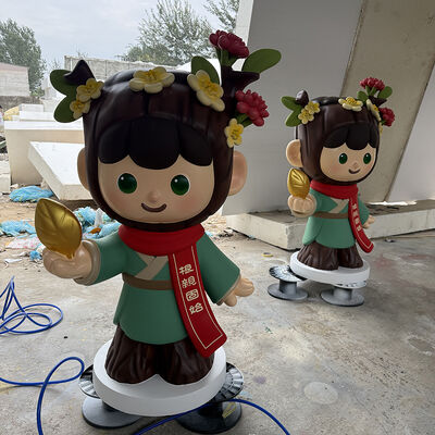 buy Fiberglass Mascot Statue FRP Cartoon Doll Sculpture Outdoor Theme Landscape Ornament online manufacture