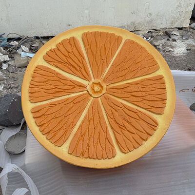 buy Simulation Orange FRP Statues Fiberglass Giant Fruit Sculpture Farm Orchard Landscape Decor Prop online manufacture