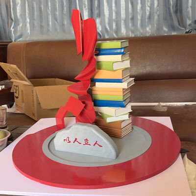 buy 3D Printing Education Theme Installation Art Sculpture Campus Book & Red Flag online manufacture