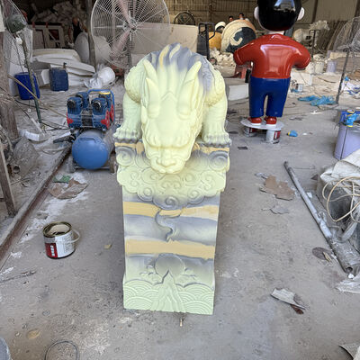 buy Chinese Dragon Head Stone Ornament 3D Printing Statues  Traditional Architectural Sculpture online manufacture