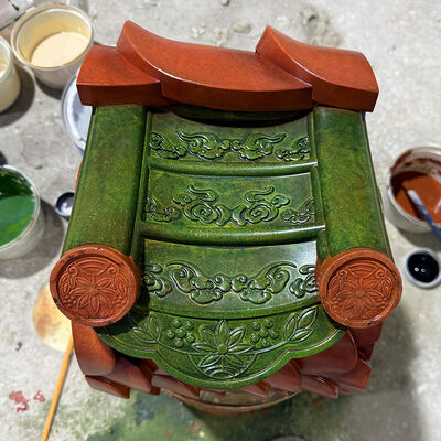 buy Antique Chinese Glazed Tile Component 3D Printing Statues Traditional Ancient Building Eaves Sculpture online manufacture