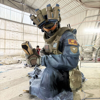 buy 3D Printing Giant Game Character Statue Weilong Tactical Soldier Sculpture Ornament online manufacture