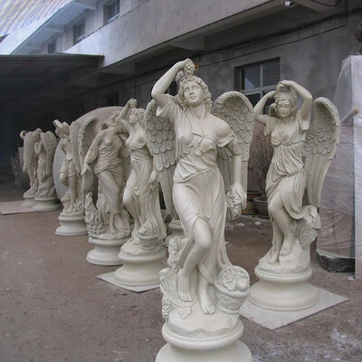buy Garden Landscape Sandstone Sculpture Four Seasons Goddess Statue European Angel Figure online manufacture