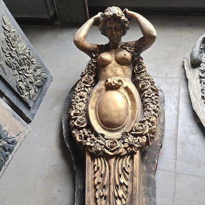 buy European Four Seasons Sandstone Goddess Statue Outdoor Landscape Winged Lady Statue online manufacture