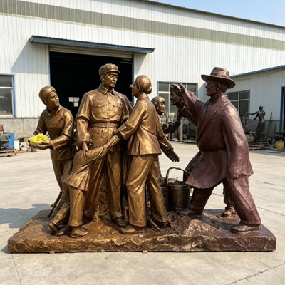 buy Civilians Friendship Group Custom Bronze Statues For Theme online manufacture