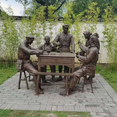 buy Chinese Revolutionary History Bronze Sculpture Group Character Statue online manufacture