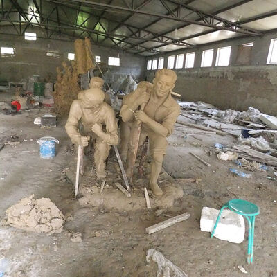buy Handmade Clay Prototype Life Size Bronze Statues Sitting Reading Blank Mold online manufacture
