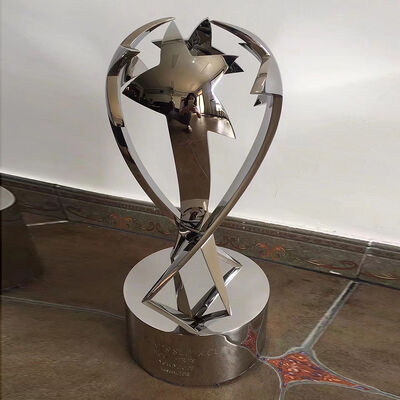 buy Mirror Polished Stainless Steel Sculpture Star Trophy  Custom Sports Cup Statue online manufacture