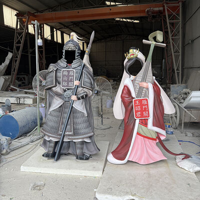 buy Amusement Park Landscape Sculpture FRP Interactive Photo Cutout Display Statue online manufacture