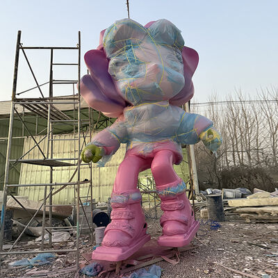 buy Landscape Sculpture Giant Flower Head Cartoon Mascot Statue online manufacture
