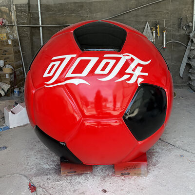 buy Giant Branded Football Sculpture  FRP + galvanized steel for Exhibition Mall Stadium online manufacture