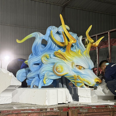 buy Colorful Qilin Mythical Beast Animal Sculpture Landscape Sculpture Art online manufacture