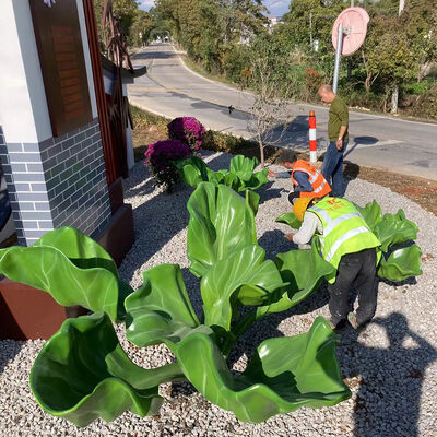 buy Garden Plant Sculpture Large Simulated Cabbage FRP Statue for Farm Park online manufacture