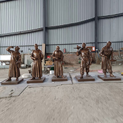 buy Garden Frp Sculpture Traditional Folk Figure Bronze Look Statue online manufacture