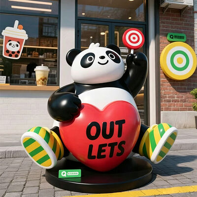 buy Colorful Cartoon Animal Mascot Statue Fiberglass Hand Painted Finish online manufacture